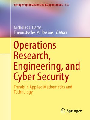 cover image of Operations Research, Engineering, and Cyber Security